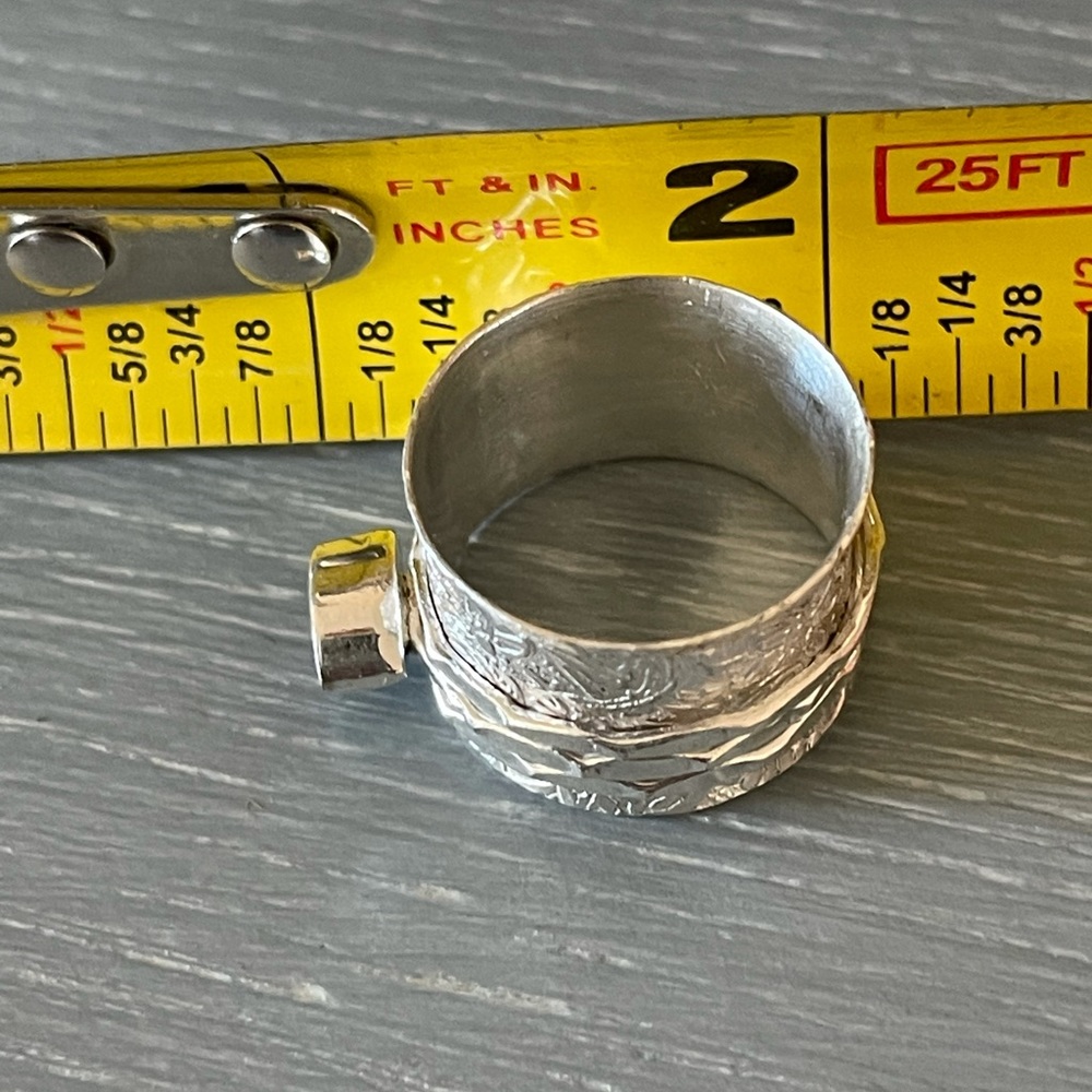 Amethyst Sterling Silver Spinner Ring - image 8